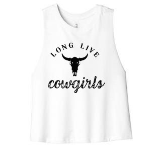 Long Live Howdy Rodeo Western Country Southern Cowgirls Women's Racerback Cropped Tank