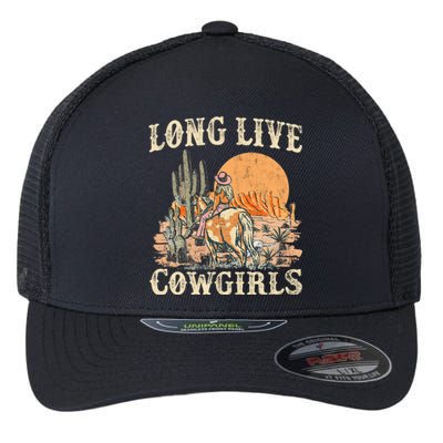 Long Live Howdy Rodeo Western Country Funny Cow Graphic Gift Flexfit Unipanel Trucker Cap