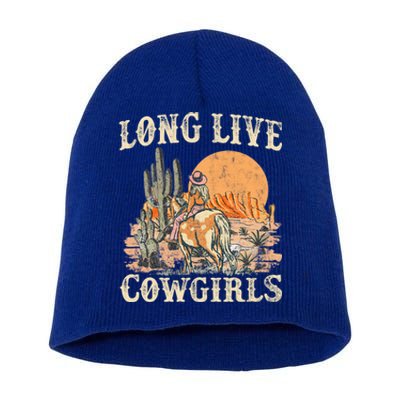 Long Live Howdy Rodeo Western Country Funny Cow Graphic Gift Short Acrylic Beanie