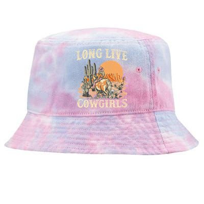 Long Live Howdy Rodeo Western Country Funny Cow Graphic Gift Tie-Dyed Bucket Hat