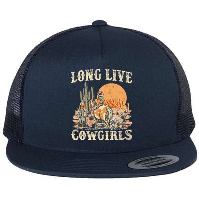 Long Live Howdy Rodeo Western Country Funny Cow Graphic Gift Flat Bill Trucker Hat