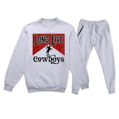 Long Live Howdy Rodeo Western Country Southern Cowboys Premium Crewneck Sweatsuit Set