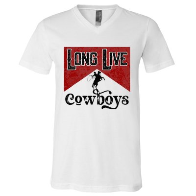 Long Live Howdy Rodeo Western Country Southern Cowboys V-Neck T-Shirt