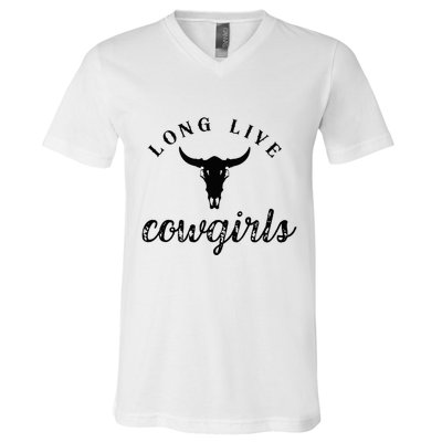 Long Live Howdy Rodeo Western Country Southern V-Neck T-Shirt