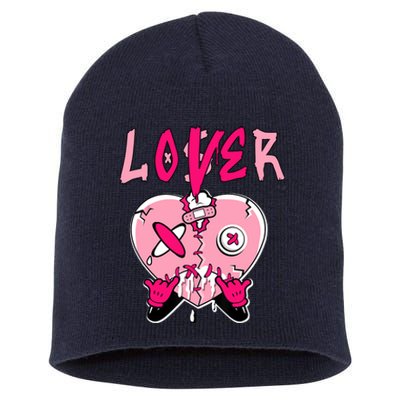 Loser Lover Heart Dripping Low Triple Pink Matching Short Acrylic Beanie