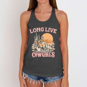 Long Live Howdy Rodeo Western Country Southern Cowgirls Women's Knotted Racerback Tank