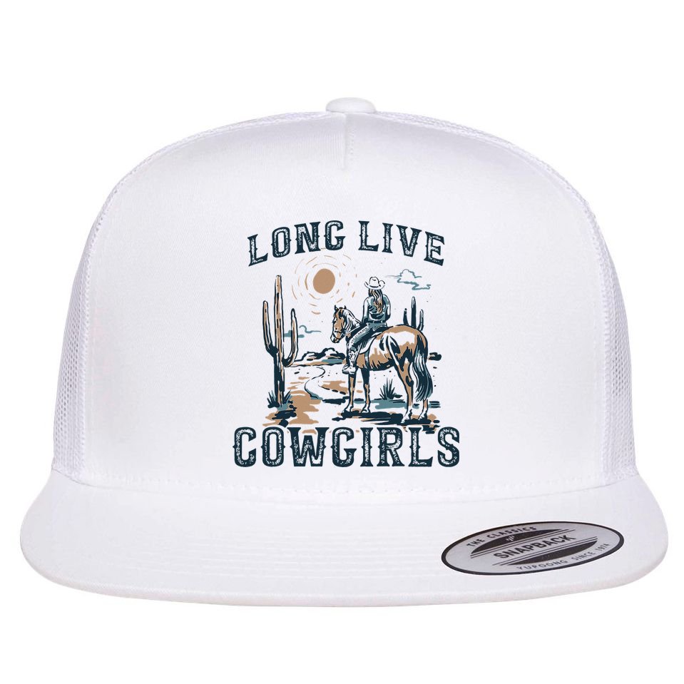 Long Live Howdy Rodeo Western Country Southern Cowgirls Flat Bill Trucker Hat