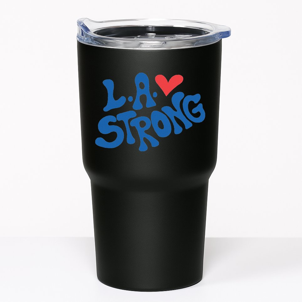Love La Heart Los Angeles Strong Supportive Tumbler