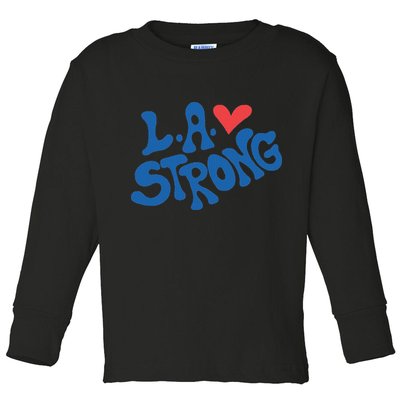 Love La Heart Los Angeles Strong Supportive Toddler Long Sleeve Shirt