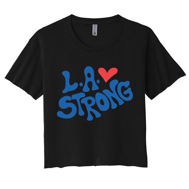 Love La Heart Los Angeles Strong Supportive Crop Top
