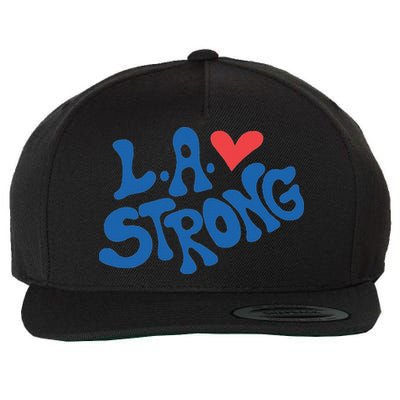 Love La Heart Los Angeles Strong Supportive Wool Snapback Cap