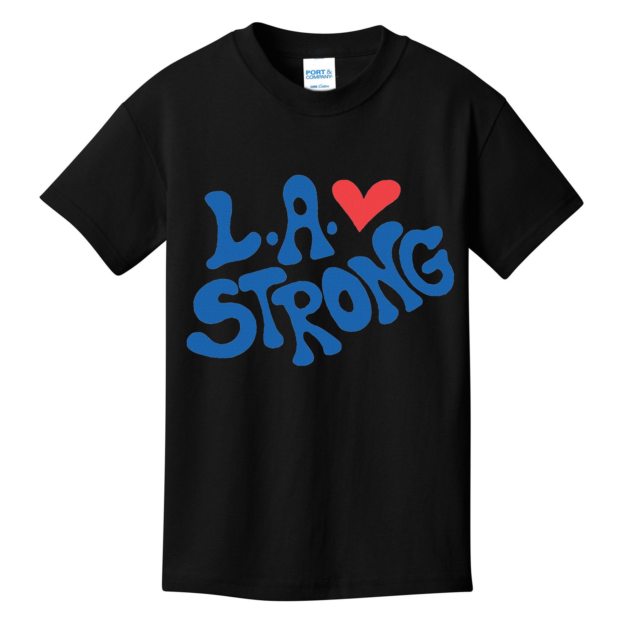Love La Heart Los Angeles Strong Supportive Kids T-Shirt