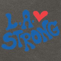 Love La Heart Los Angeles Strong Supportive Cotton Canvas Backpack