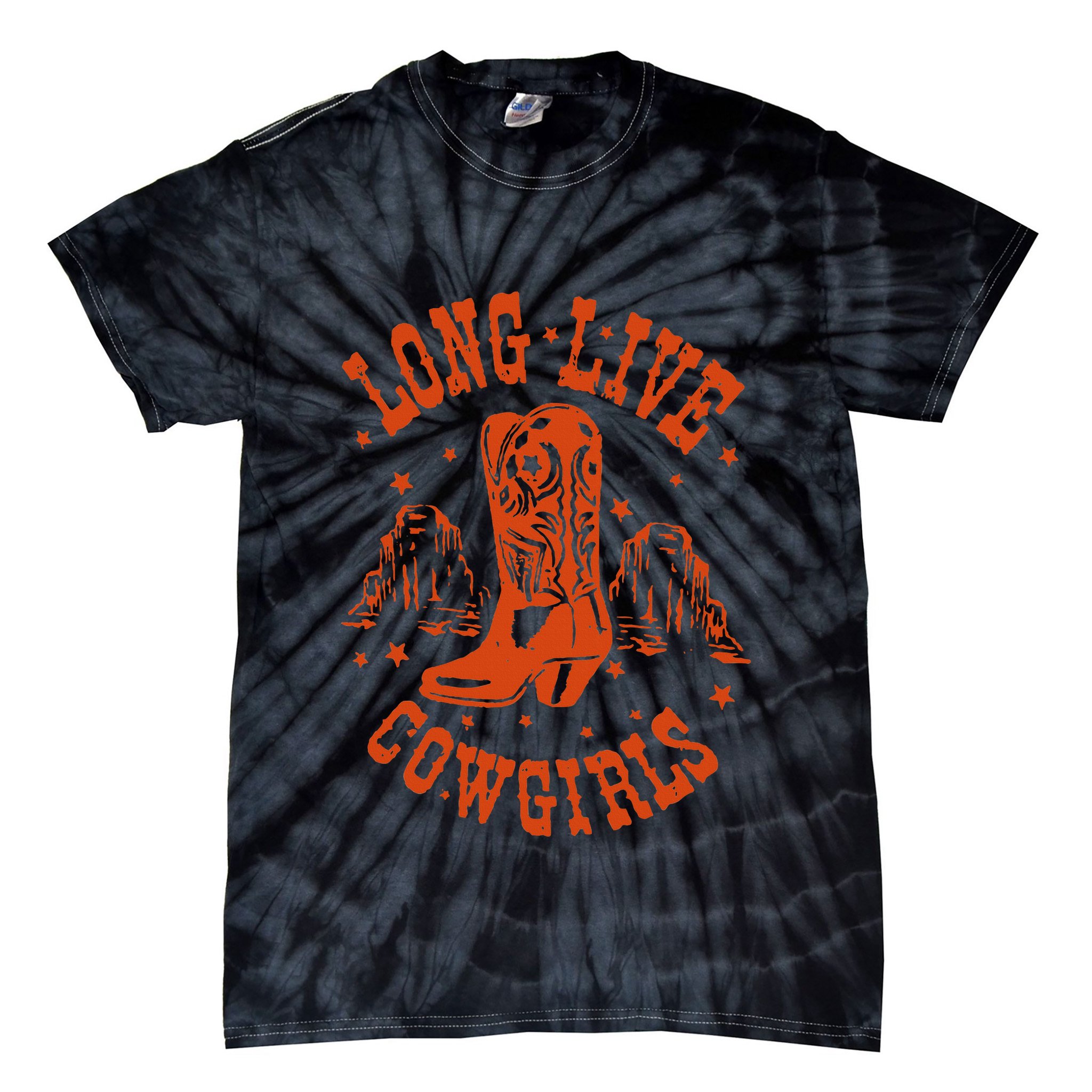 Long Live Howdy Rodeo Western Country Southern Cow Tie-Dye T-Shirt