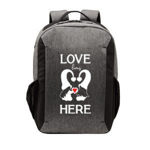 Love Lives Here Happy Valentines Gnome Heart Vector Backpack