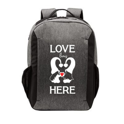 Love Lives Here Happy Valentines Gnome Heart Vector Backpack