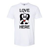 Love Lives Here Happy Valentines Gnome Heart Softstyle CVC T-Shirt