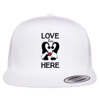 Love Lives Here Happy Valentines Gnome Heart Flatbill Hat