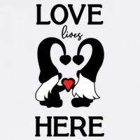 Love Lives Here Happy Valentines Gnome Heart Flatbill Hat