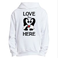 Love Lives Here Happy Valentines Gnome Heart Urban Pullover Hoodie