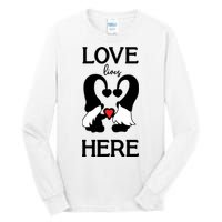 Love Lives Here Happy Valentines Gnome Heart Tall Long Sleeve T-Shirt