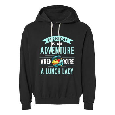 Lunch Lady Holiday Gift School Cafeteria Worker Garment-Dyed Fleece Hoodie