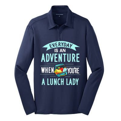 Lunch Lady Holiday Gift School Cafeteria Worker Silk Touch Performance Long Sleeve Polo