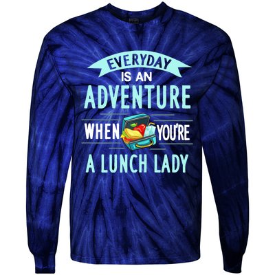 Lunch Lady Holiday Gift School Cafeteria Worker Tie-Dye Long Sleeve Shirt