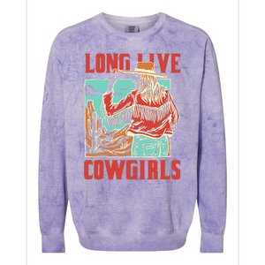 Long Live Howdy Cowgirl Western Country Cowboy Colorblast Crewneck Sweatshirt