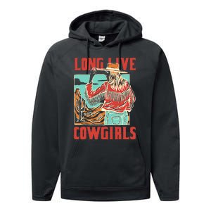 Long Live Howdy Cowgirl Western Country Cowboy Performance Fleece Hoodie