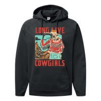 Long Live Howdy Cowgirl Western Country Cowboy Performance Fleece Hoodie