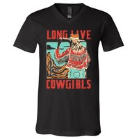 Long Live Howdy Cowgirl Western Country Cowboy V-Neck T-Shirt