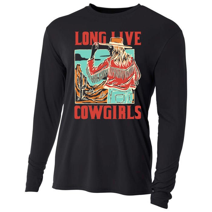 Long Live Howdy Cowgirl Western Country Cowboy Cooling Performance Long Sleeve Crew