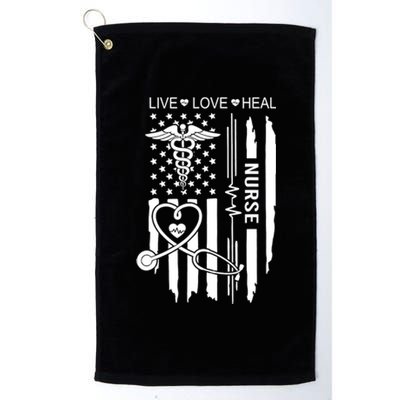 Live Love Heal Nurse Week Gift Nurse Nurse Gift Appreciation Nurse Platinum Collection Golf Towel