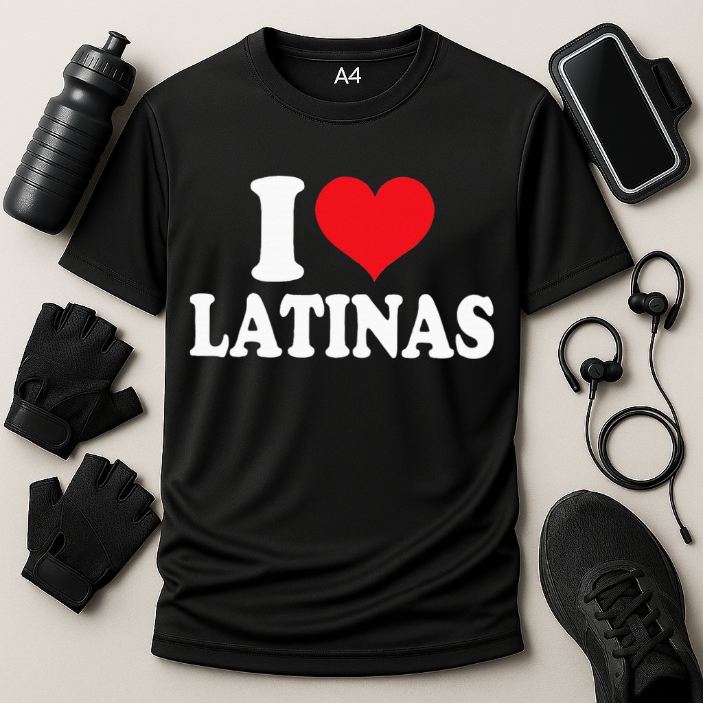Latinas Love Heart shaped Latin Pride Design Cooling Performance Crew T-Shirt