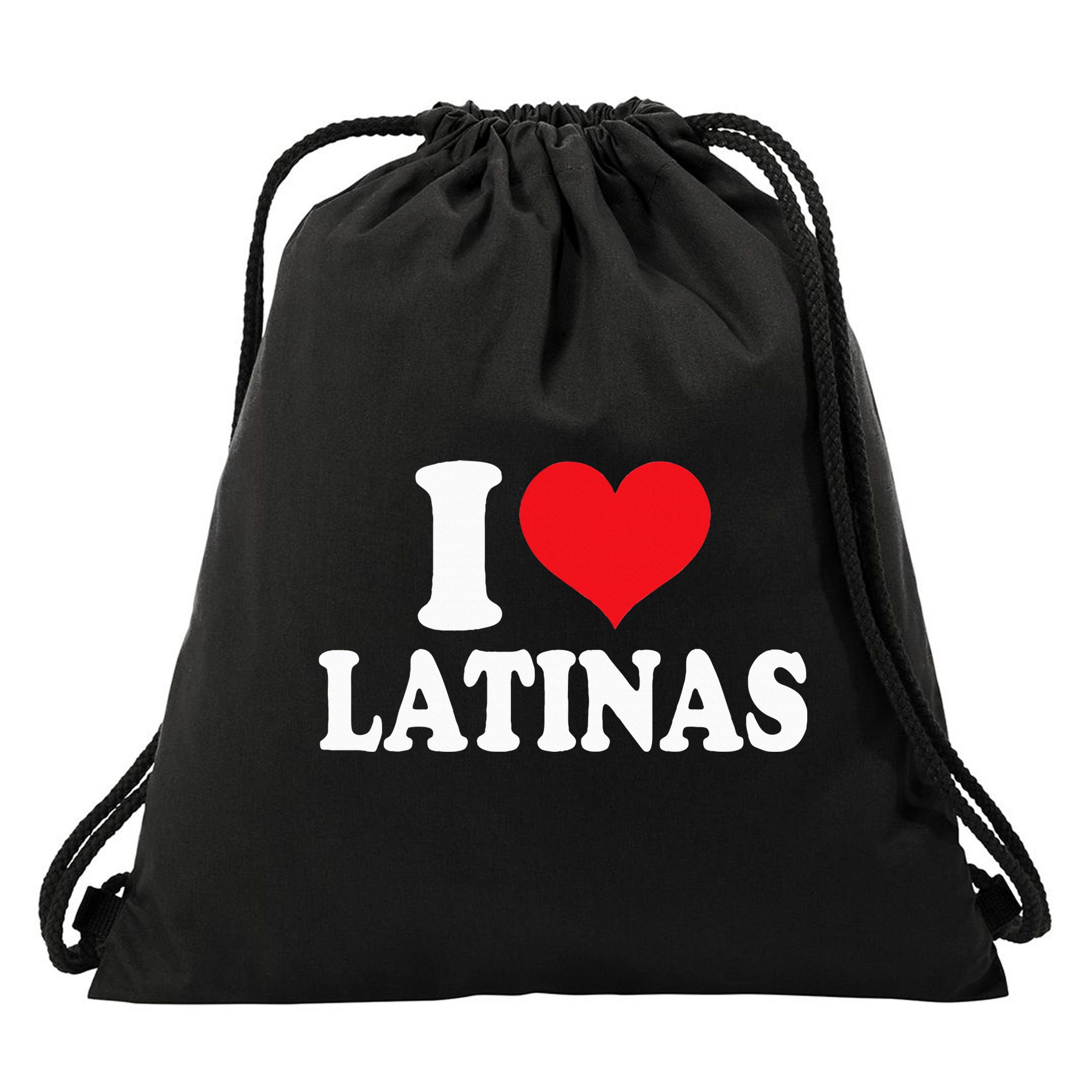 Latinas Love Heart shaped Latin Pride Design Drawstring Bag
