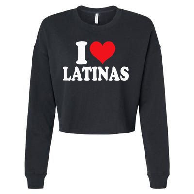 Latinas Love Heart shaped Latin Pride Design Cropped Pullover Crew