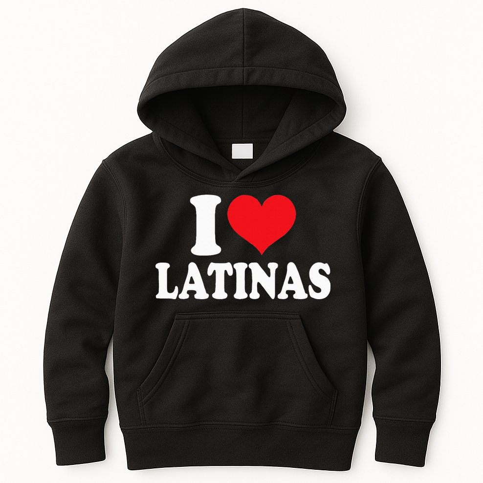 Latinas Love Heart shaped Latin Pride Design Kids Hoodie