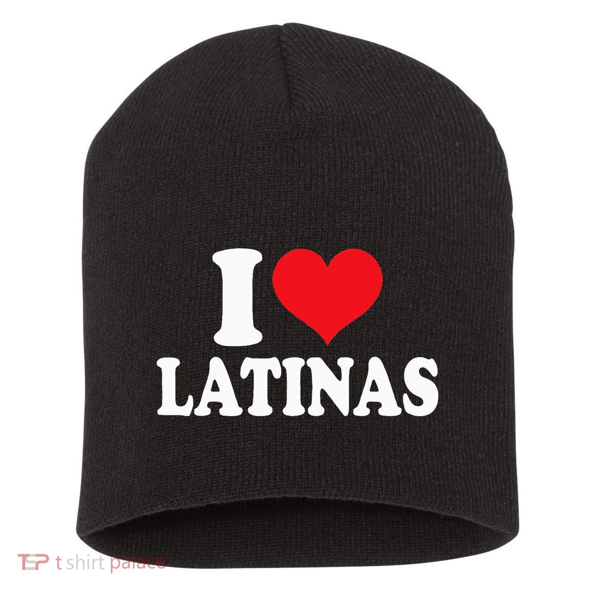 Latinas Love Heart shaped Latin Pride Design Short Acrylic Beanie