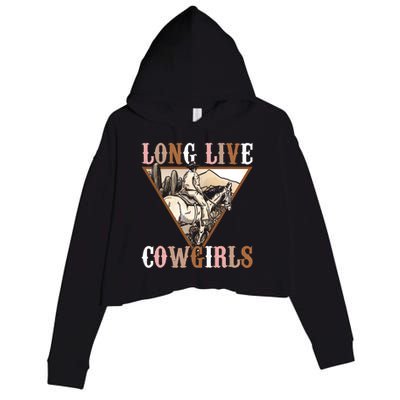 Long Live Howdy Rodeo Western Country Southern Cowgirls Crop Fleece Hoodie