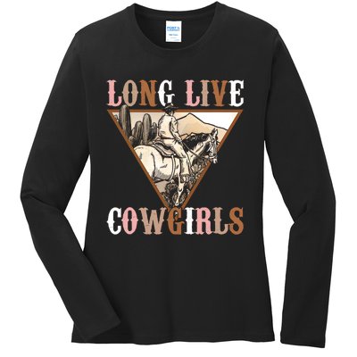 Long Live Howdy Rodeo Western Country Southern Cowgirls Ladies Long Sleeve Shirt