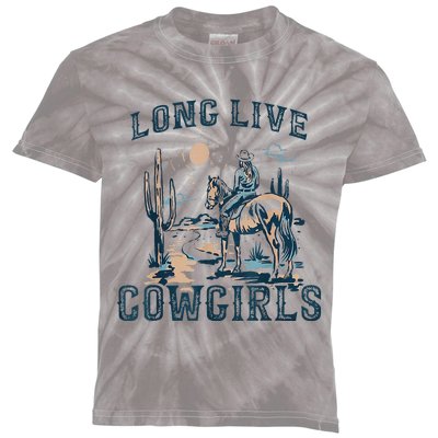 Long Live Howdy Rodeo Western Country Southern Cowgirls Kids Tie-Dye T-Shirt