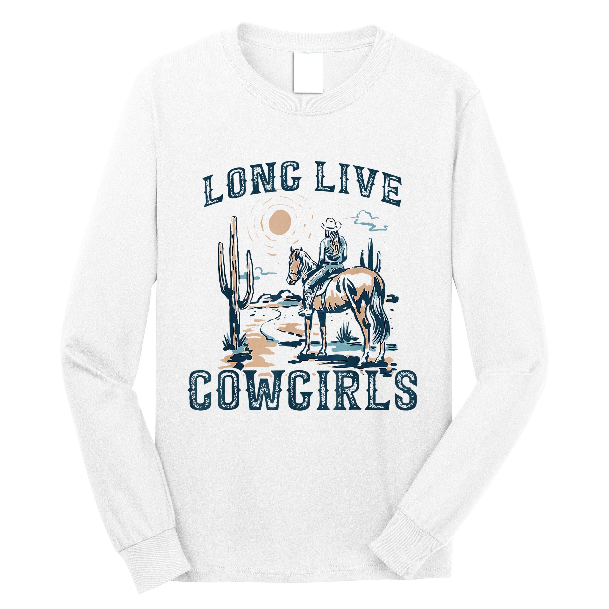 Long Live Howdy Rodeo Western Country Southern Cowgirls Long Sleeve Shirt