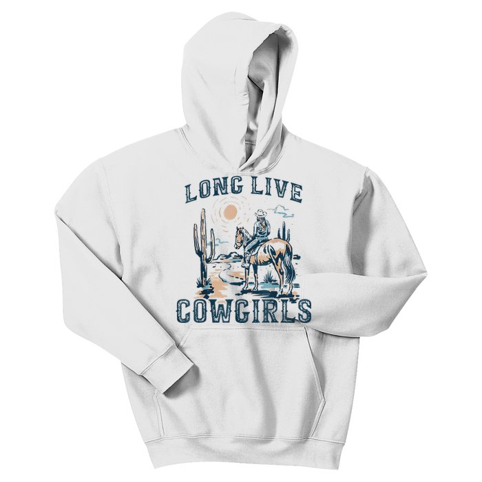 Long Live Howdy Rodeo Western Country Southern Cowgirls Kids Hoodie