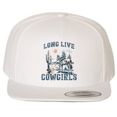 Long Live Howdy Rodeo Western Country Southern Cowgirls Wool Snapback Cap