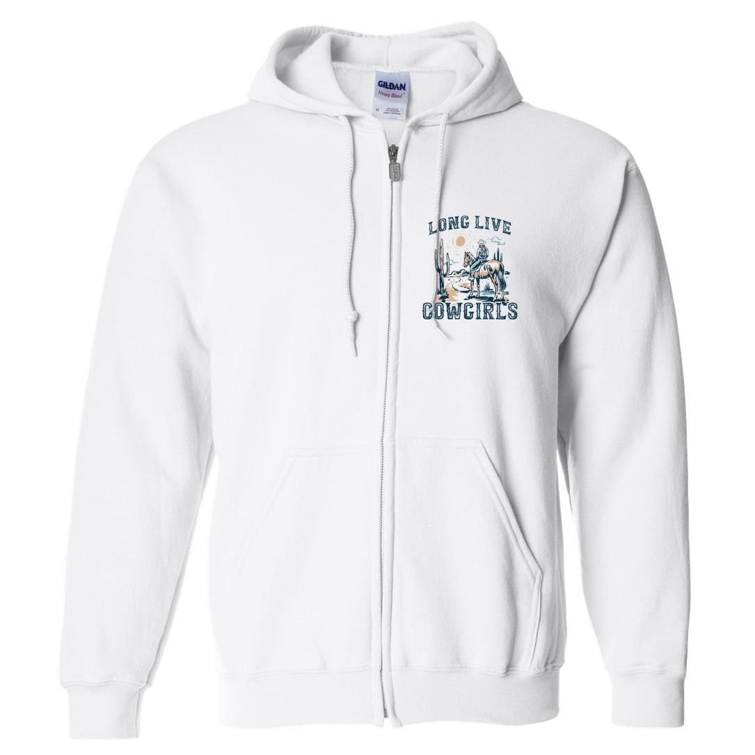 Long Live Howdy Rodeo Western Country Southern Cowgirls Full Zip Hoodie