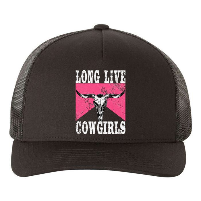 Long Live Howdy Rodeo Western Country Yupoong Adult 5-Panel Trucker Hat