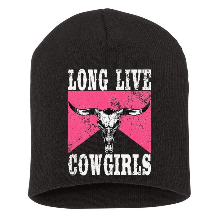 Long Live Howdy Rodeo Western Country Short Acrylic Beanie