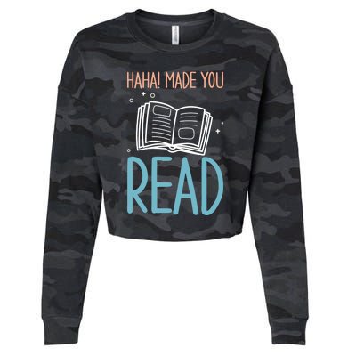 Library Lady Haha Made You Read Librarians School Librarians Meaningful Gift Cropped Pullover Crew