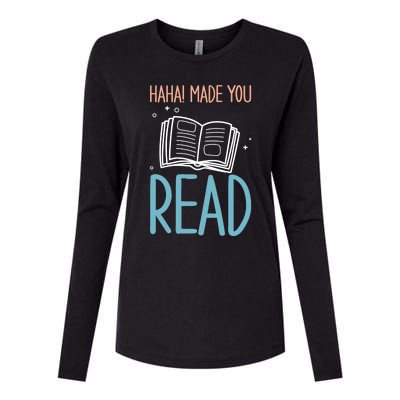 Library Lady Haha Made You Read Librarians School Librarians Meaningful Gift Womens Cotton Relaxed Long Sleeve T-Shirt